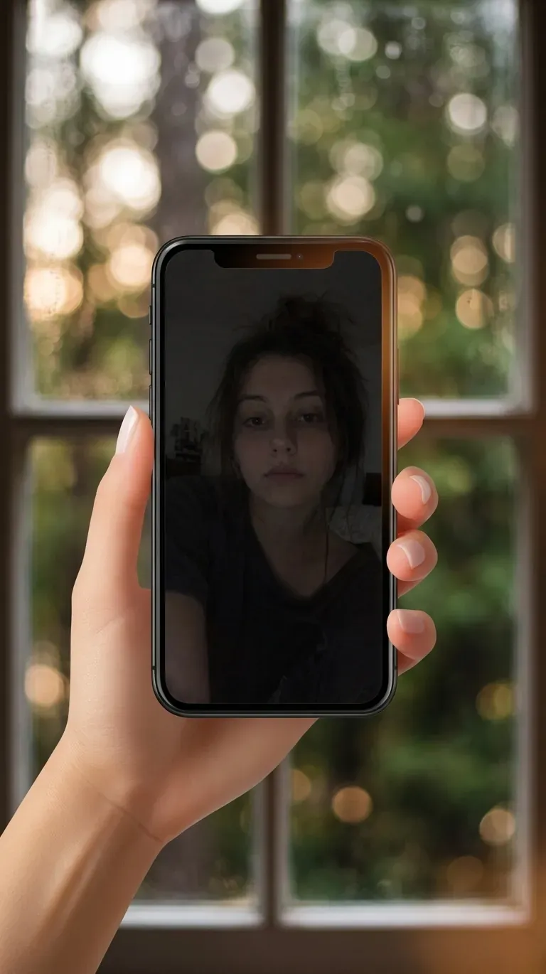 Capa de Reel antes: foto na tela do celular e nenhum título, sem hierarquia visual